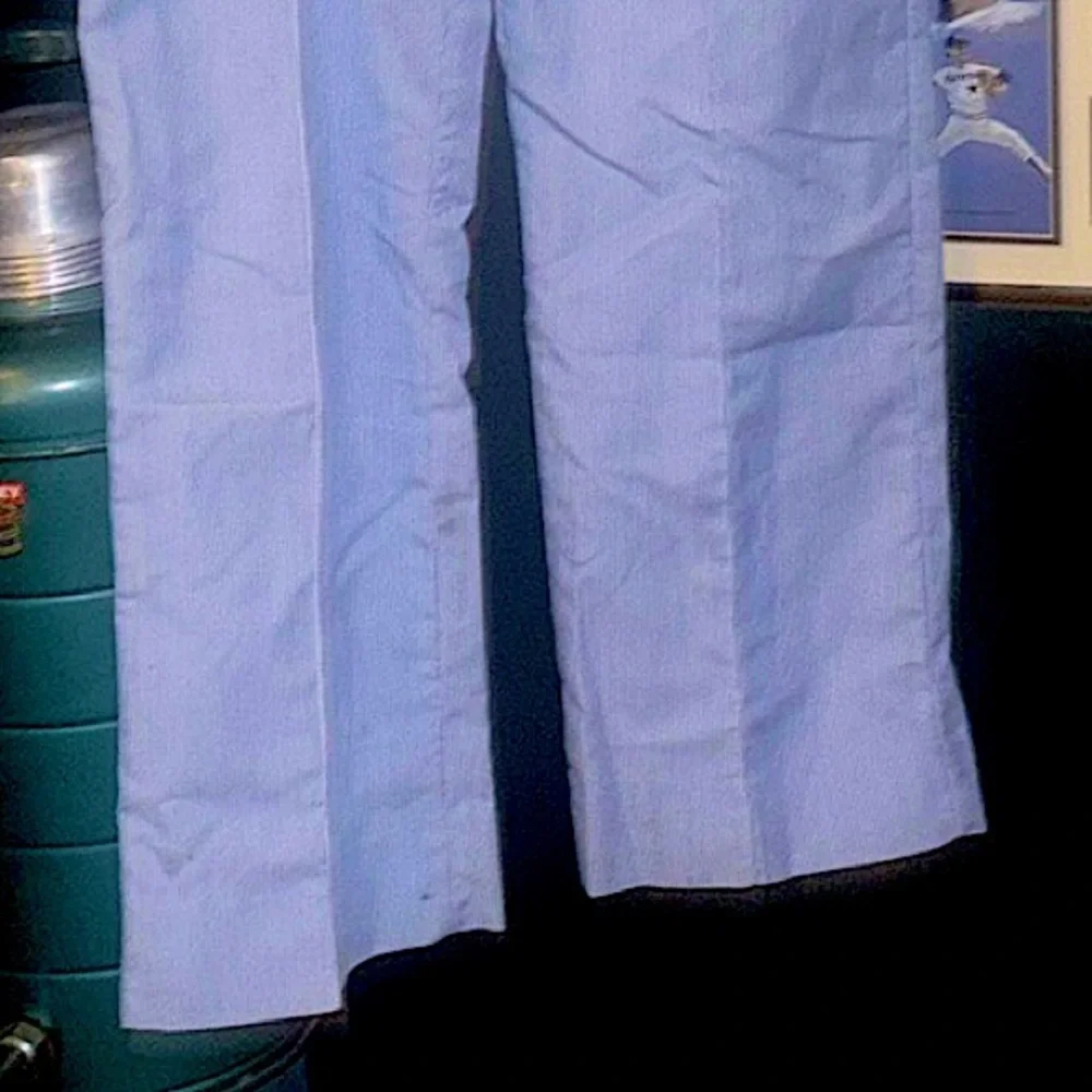 ORIG VTG Bill Parry Pinstriped Seersucker leisure suit with bronze buckle - Picture 12 of 15